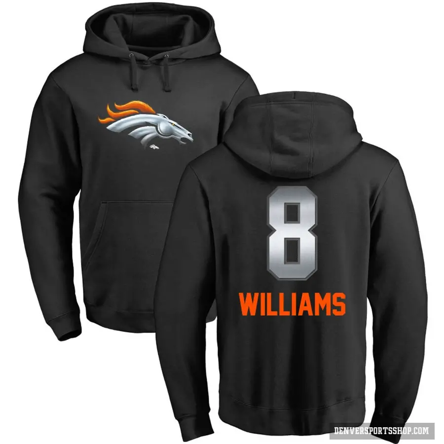 Men's ＃8 K'Waun Williams Denver Broncos Black Midnight Mascot Pullover Hoodie
