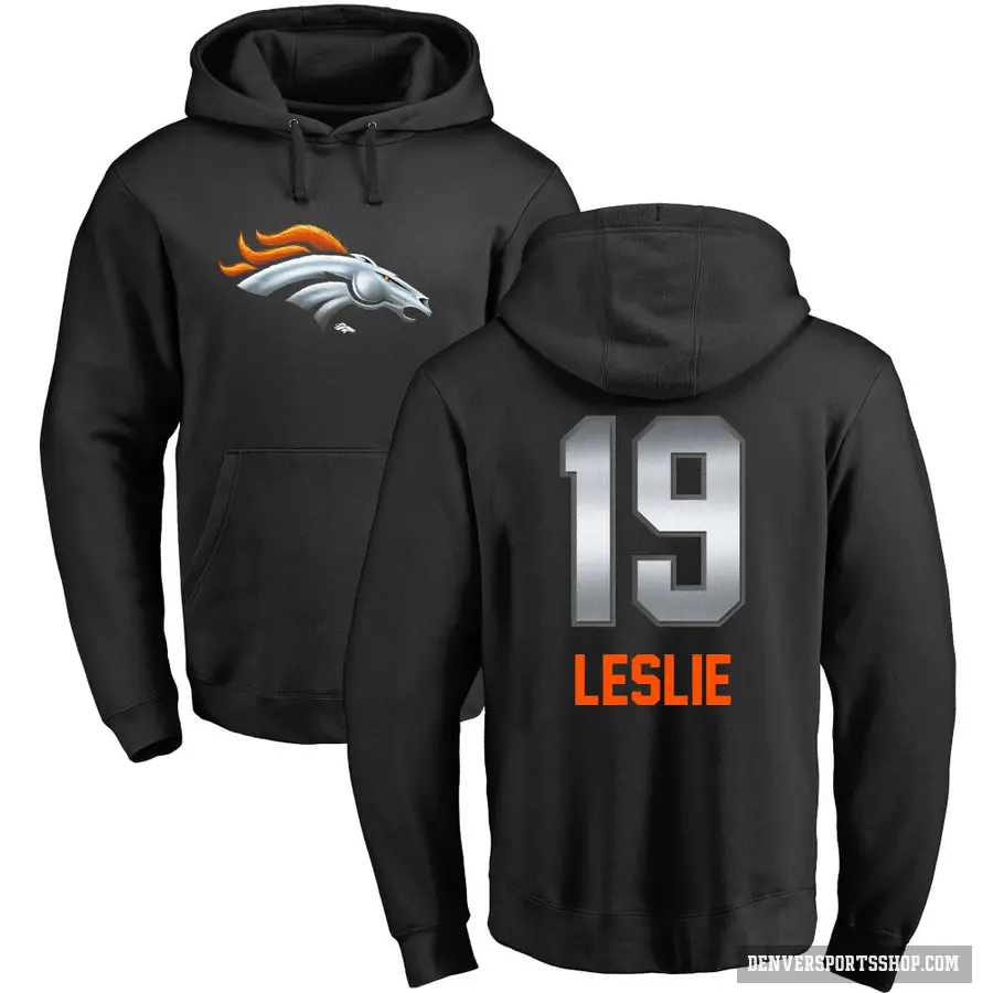 Youth ＃19 Jordan Leslie Denver Broncos Black Midnight Mascot Pullover Hoodie