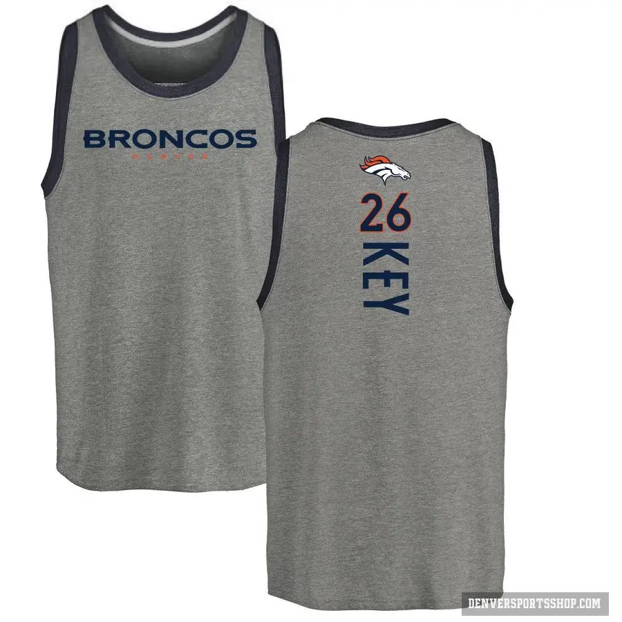 Youth ＃26 Devon Key Denver Broncos Ash Backer Tank Top