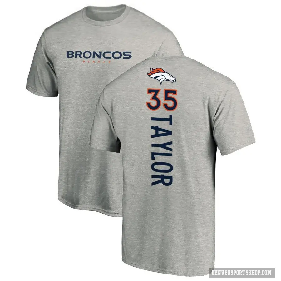 Youth ＃35 Reese Taylor Denver Broncos Ash Backer T-Shirt