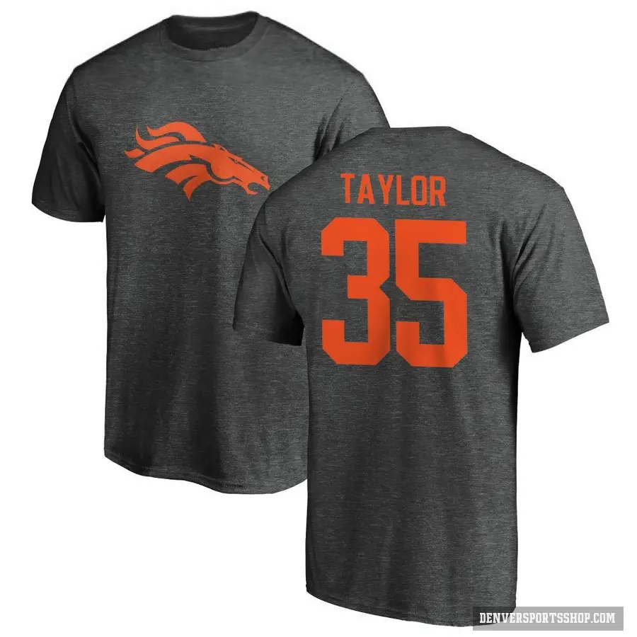 Youth ＃35 Reese Taylor Denver Broncos Ash One Color T-Shirt