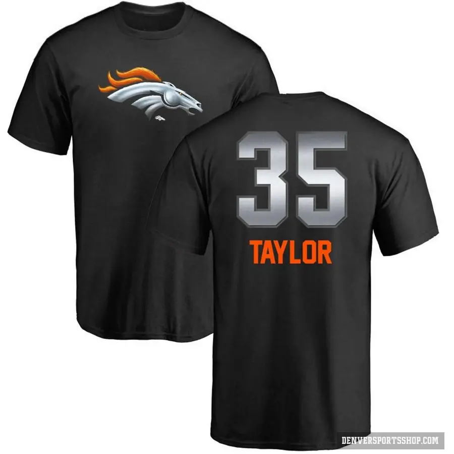 Youth ＃35 Reese Taylor Denver Broncos Black Midnight Mascot T-Shirt
