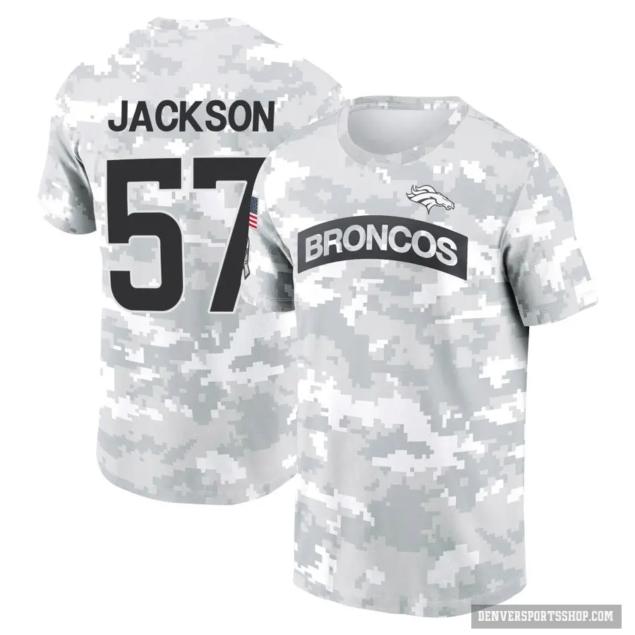 Youth ＃57 Tom Jackson Denver Broncos Camo Arctic 2024 Salute to Service Performance T-Shirt