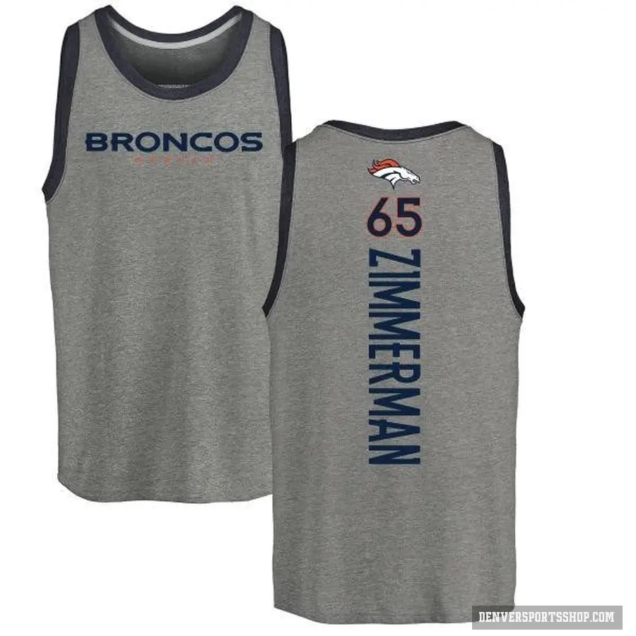 Youth ＃65 Gary Zimmerman Denver Broncos Ash Backer Tank Top