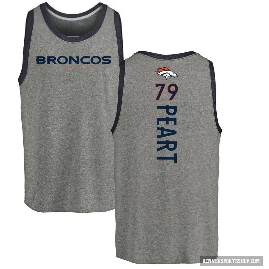 Youth ＃79 Matt Peart Denver Broncos Ash Backer Tank Top