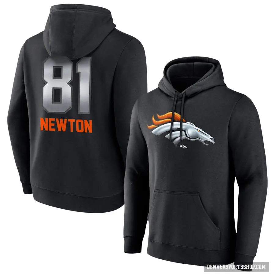Youth ＃81 Jerjuan Newton Denver Broncos Black Midnight Mascot Pullover Hoodie