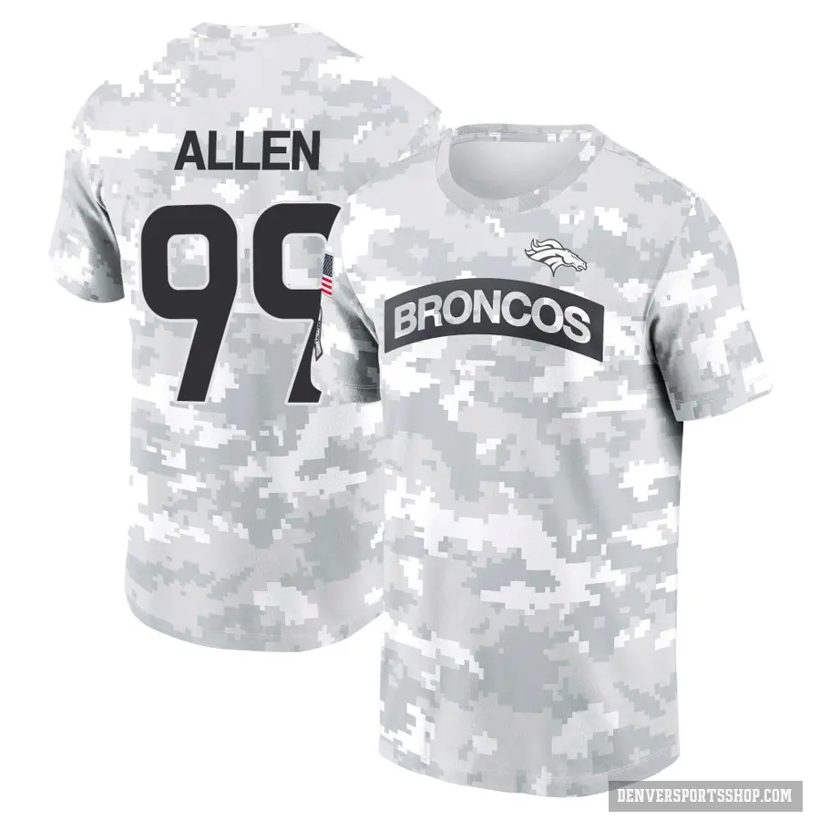 Youth ＃99 Zach Allen Denver Broncos Camo Arctic 2024 Salute to Service Performance T-Shirt